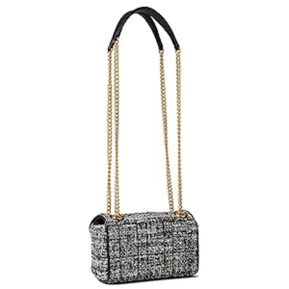 #120 - NWT - Kate Spade New York Evelyn Sequin Tweed Small Shoulder Crossbody - Picture 7 of 16